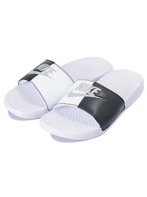 Тапочки benassi jdi 'white black' Nike — изображение 3 из 4, черный/белый