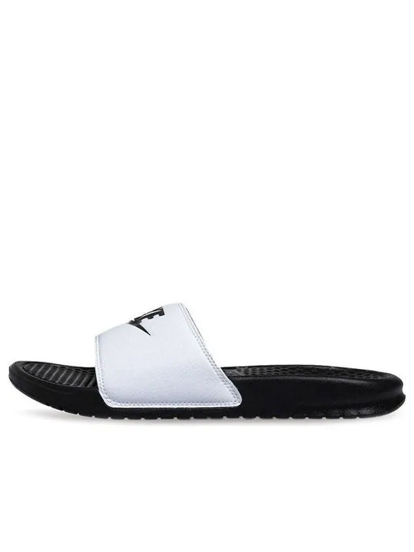 Тапочки benassi slides 'white' Nike — изображение 1 из 4, черный/белый