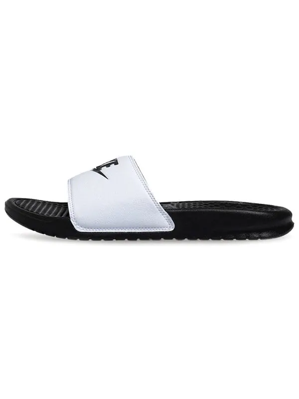 Тапочки benassi slides 'white' Nike — изображение 2 из 4, черный/белый