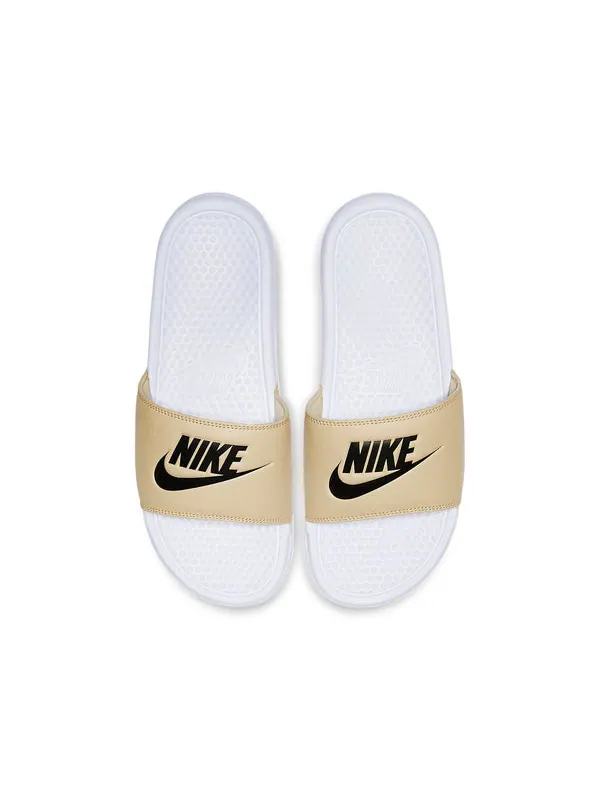 Тапочки benassi jdi slide 'white team gold' Nike — изображение 3 из 4, белый/золотистый