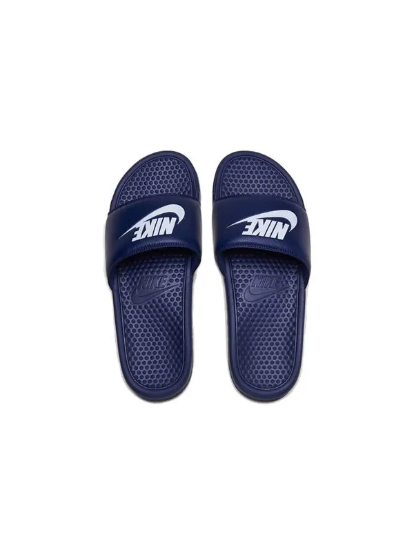 Тапочки benassi jdi 'midnight navy' Nike — изображение 2 из 4, темно-синий синий/белый