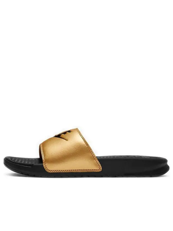 Тапочки jdi benassi slides 'black metallic gold' Nike