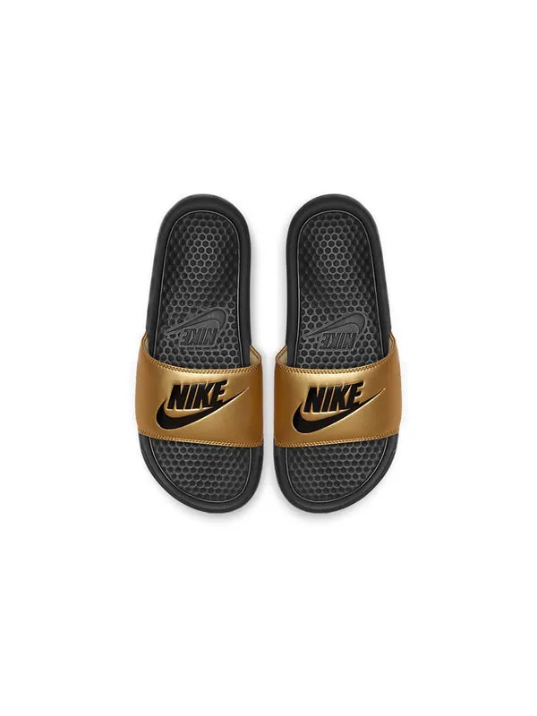Тапочки jdi benassi slides 'black metallic gold' Nike — изображение 3 из 4