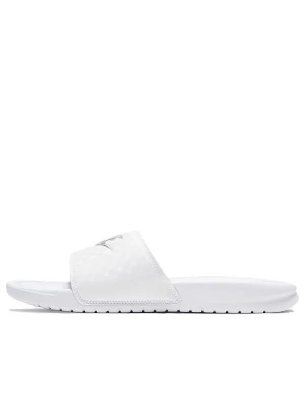 Тапочки benassi jdi 'white silver' Nike