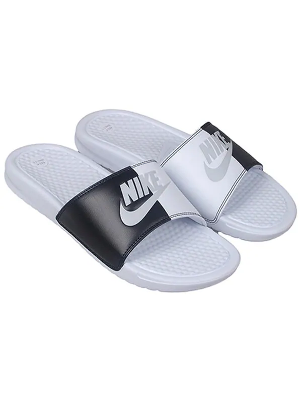 Тапочки benassi jdi slides 'pure platinum' Nike — изображение 3 из 4, белый/черный