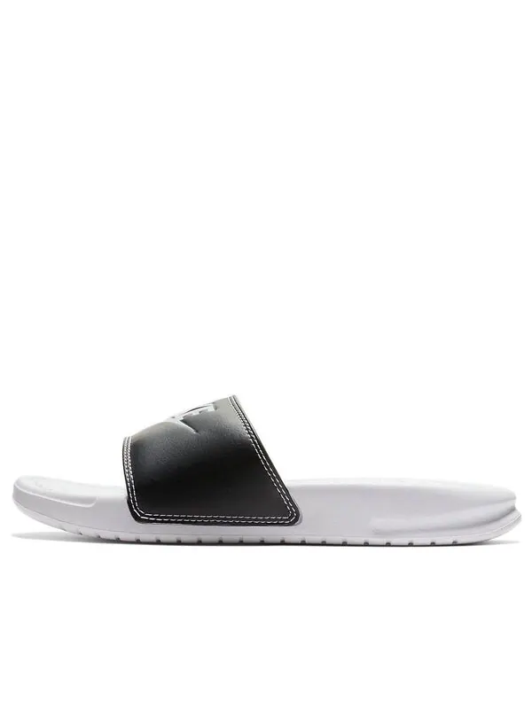 Тапочки benassi slide just do it pack white (w) 'black white' Nike