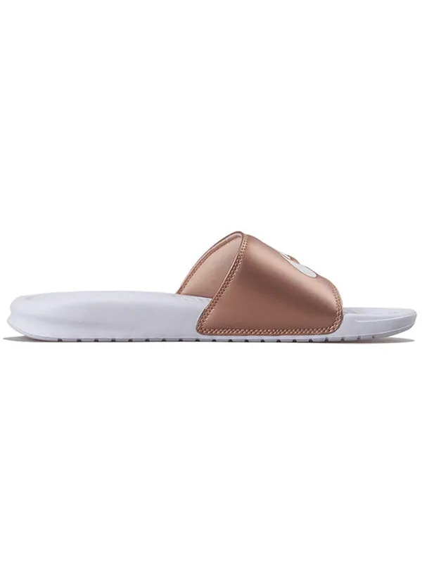Тапочки benassi jdi 'metallic red bronze' Nike — изображение 2 из 4, белый-красный