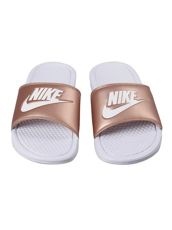 Тапочки benassi jdi 'metallic red bronze' Nike — изображение 3 из 4, белый-красный