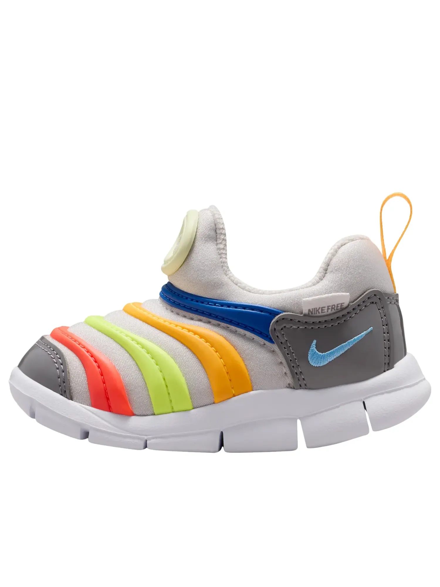 Кроссовки (TD) Nike Dynamo Free 'Vast Grey Bright Crimson University Blue' — изображение 1 из 5, серый