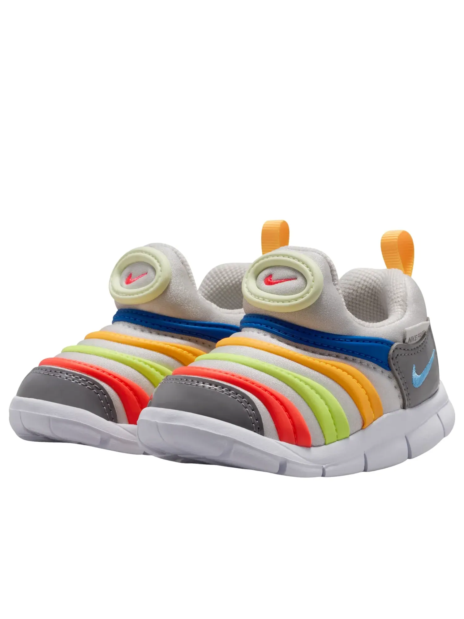 Кроссовки (TD) Nike Dynamo Free 'Vast Grey Bright Crimson University Blue' — изображение 2 из 5, серый