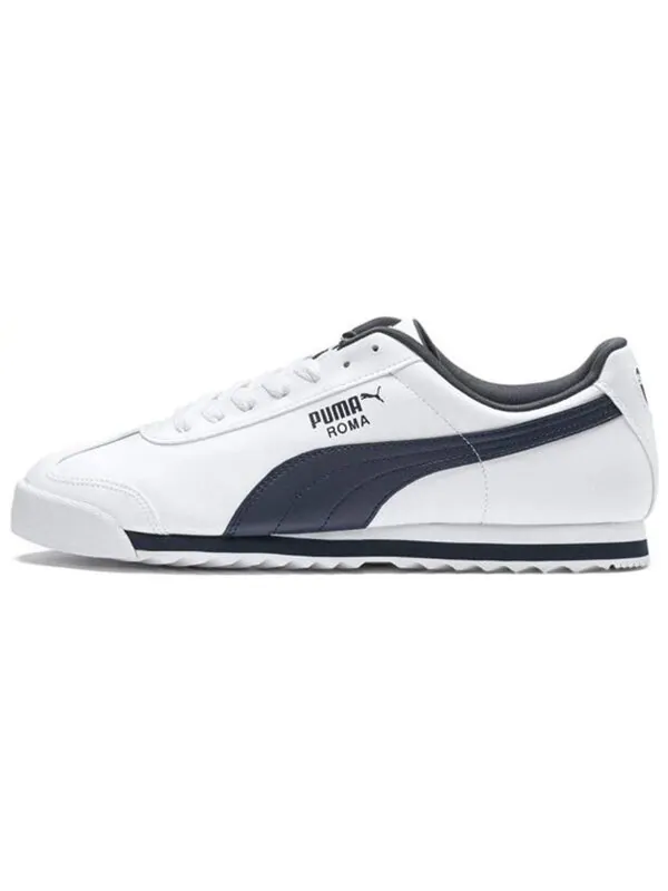 Кроссовки roma basic 'white navy' Puma — изображение 2 из 4, белый/синий