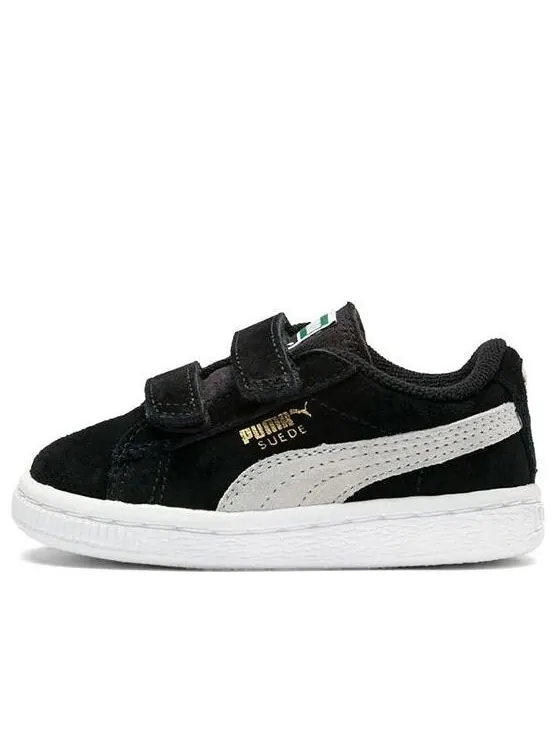 Кроссовки suede 2 straps 'black white' Puma — изображение 1 из 4, черный/белый
