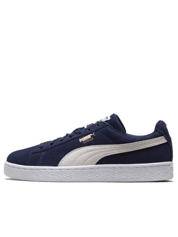 Кроссовки suede classic+ 'peacoat' Puma — изображение 1 из 4, темный синий/белый