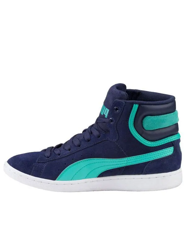 Кроссовки vikky mid 'navy white' Puma — изображение 1 из 3, темно-синий/белый