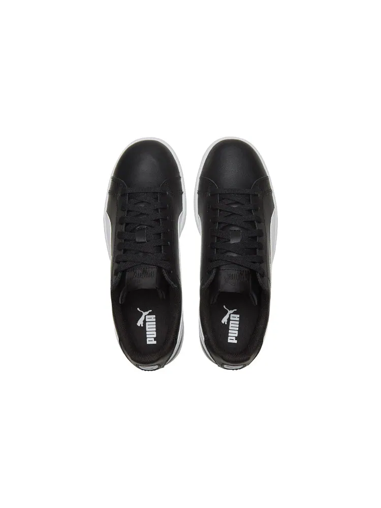 Кеды PUMA Smash Leather 'Black White' — изображение 4 из 5, черный