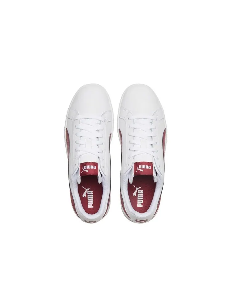 Кеды PUMA Smash Leather 'White Tibetan Red' — изображение 3 из 4, красный