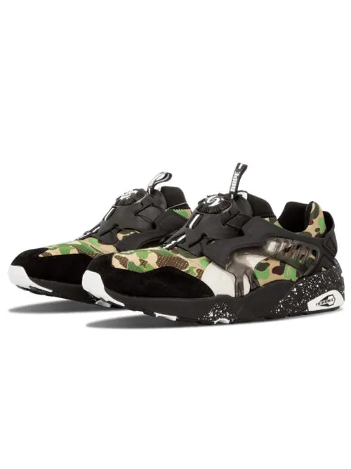 Кроссовки a bathing ape x disc blaze 'camo' Puma — изображение 2 из 4, черный/зеленый