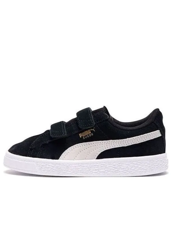 Кроссовки suede 2 straps 'black white' Puma — изображение 1 из 4, черный/белый