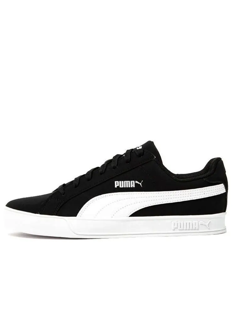 Кеды PUMA Smash Vulc Leather 'Black' — изображение 1 из 5, черный