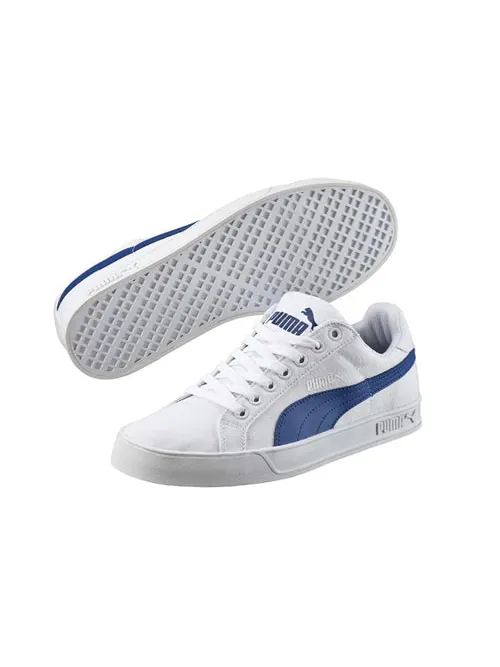 Кеды PUMA Smash Vulc Cv 'White Blue' — изображение 3 из 5, синий