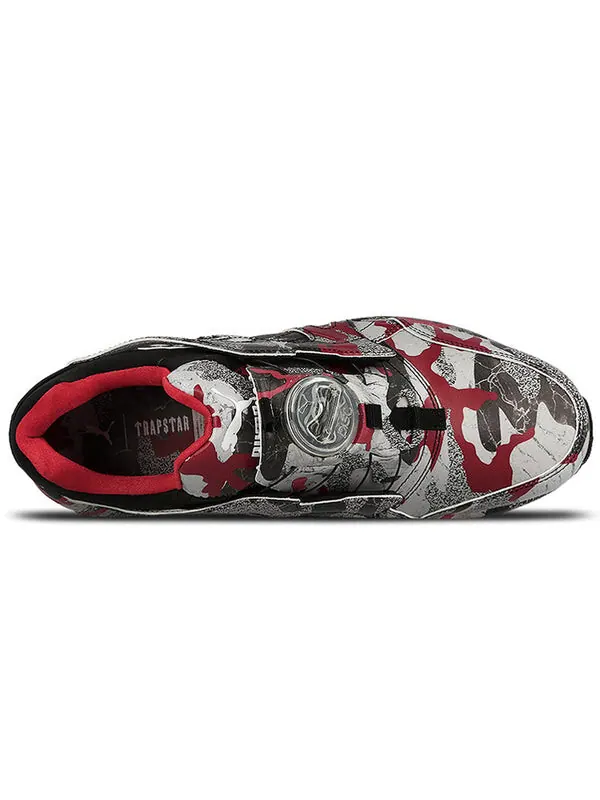 Кроссовки trapstar x disc blaze 'camo' Puma — изображение 3 из 4, серый/черный/красный