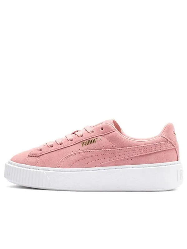Кроссовки suede platform 'pink white' Puma — изображение 1 из 4, розовый