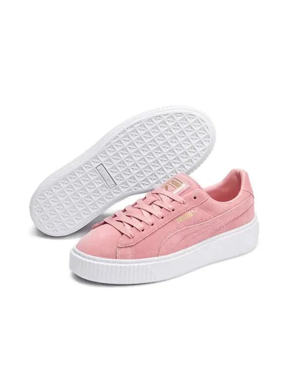 Кроссовки suede platform 'pink white' Puma — изображение 3 из 4, розовый