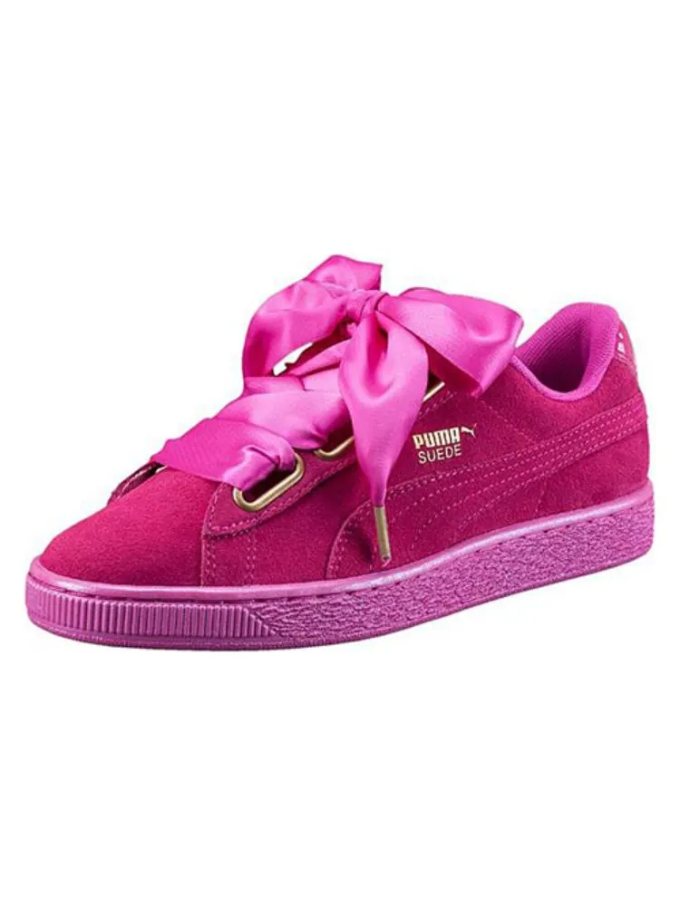 Кеды PUMA Suede Heart Satin Pink — изображение 2 из 3, красный