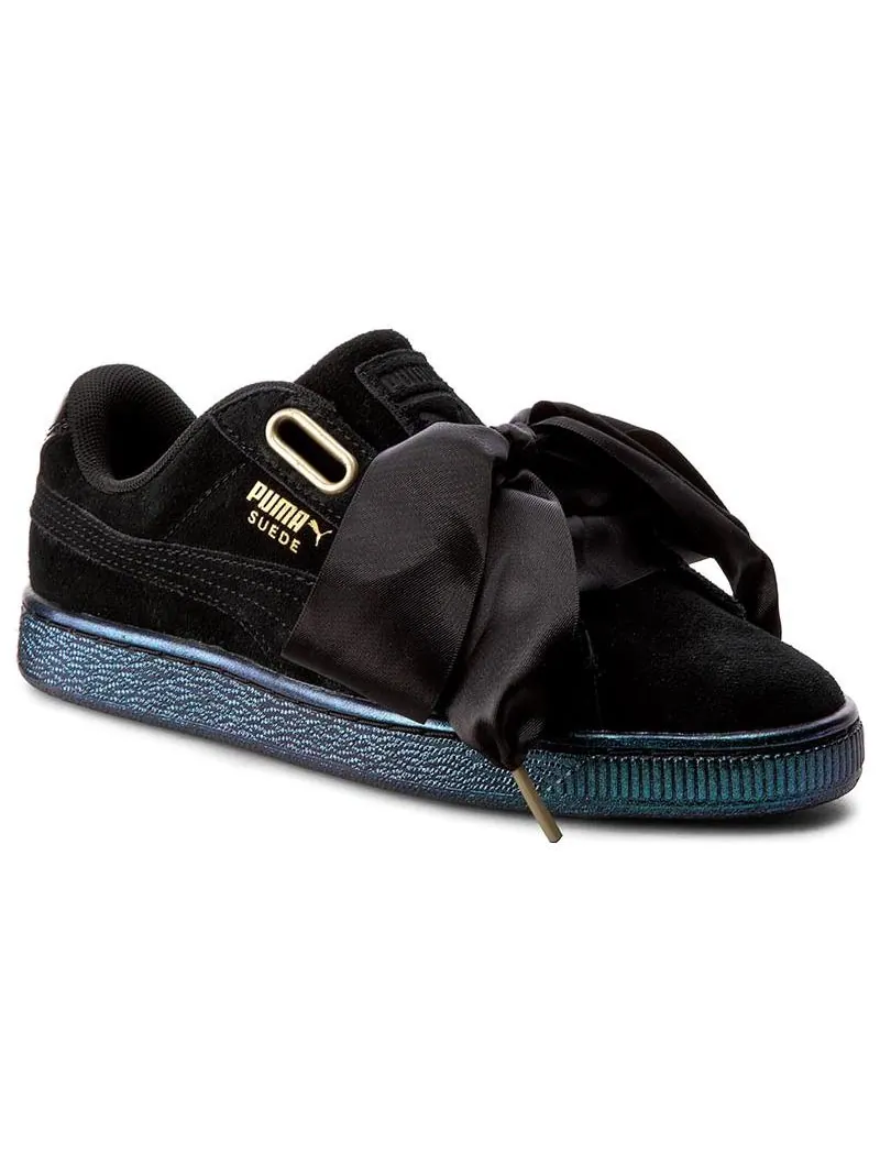 Кеды PUMA Suede Heart Satin Black — изображение 3 из 6, синий
