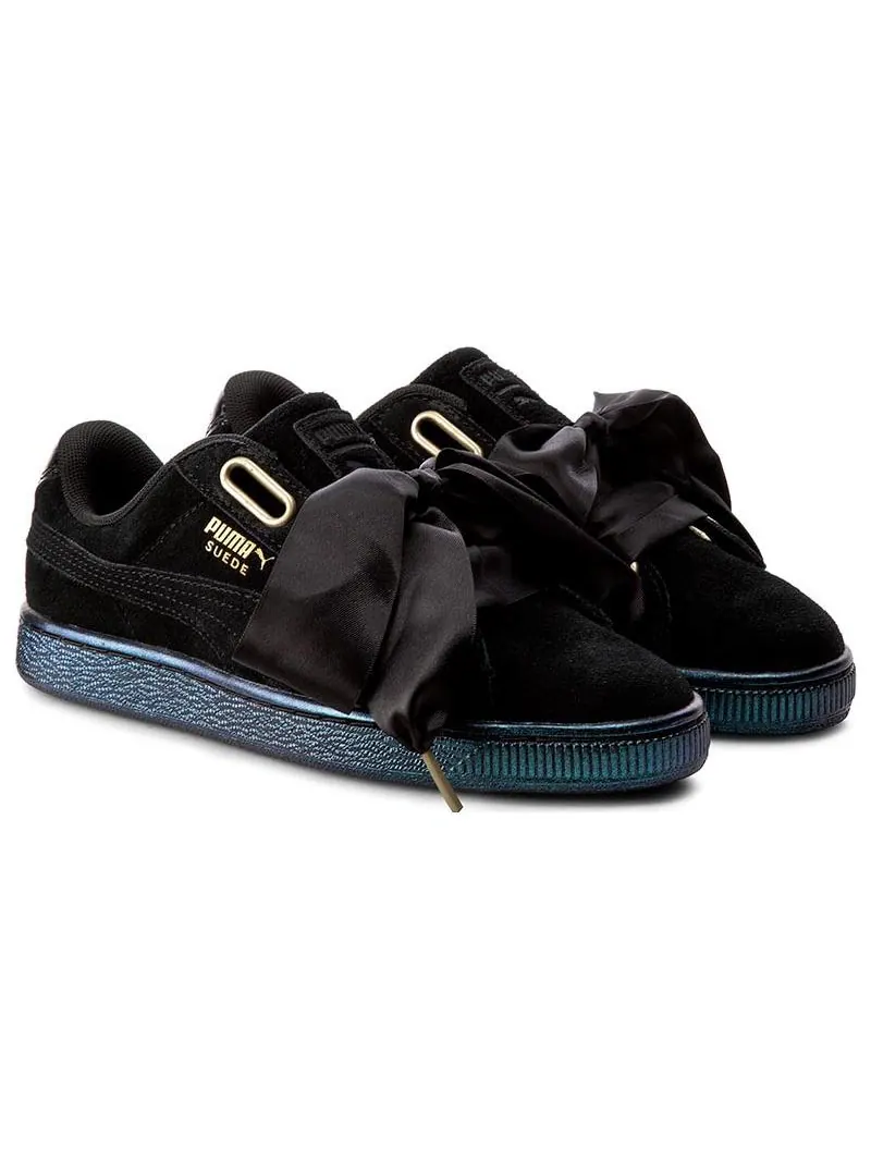 Кеды PUMA Suede Heart Satin Black — изображение 4 из 6, синий