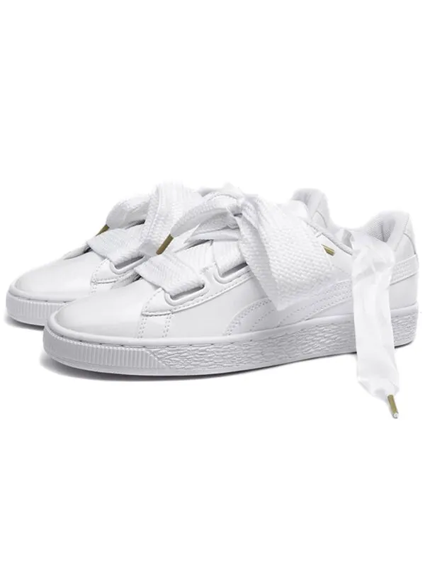 Кроссовки basket heart patent 'white' Puma — изображение 2 из 4, белый