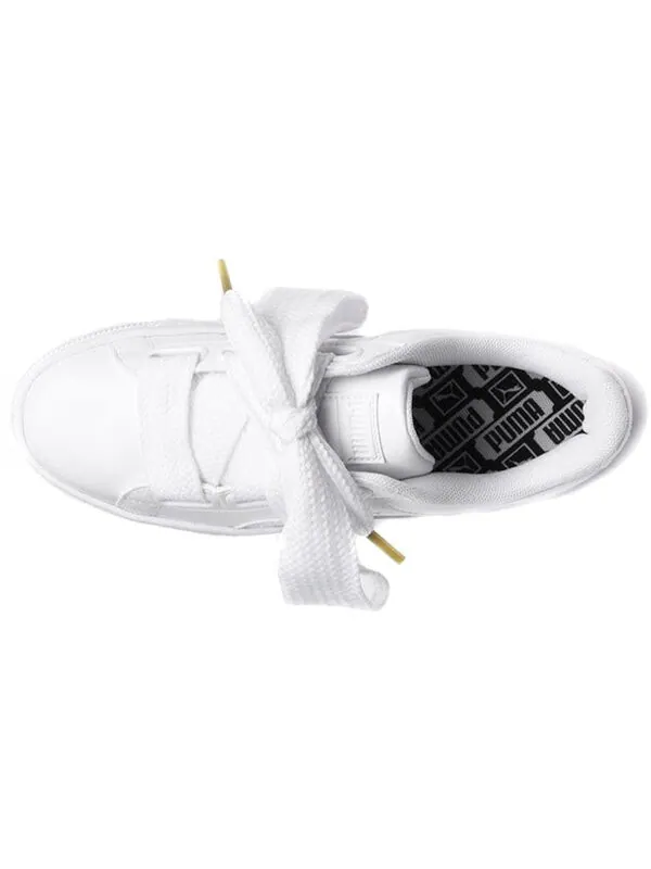 Кроссовки basket heart patent 'white' Puma — изображение 3 из 4, белый