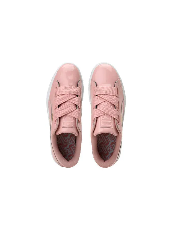 Кроссовки basket heart patent 'peach beige' Puma — изображение 3 из 4, розовый