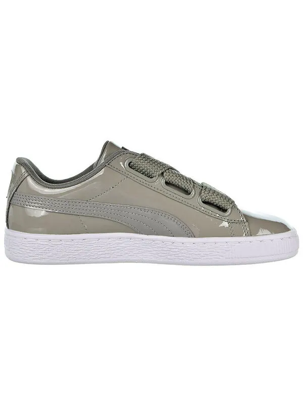 Кроссовки basket heart patent silver/grey Puma — изображение 2 из 4, серый