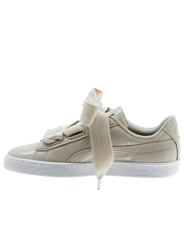 Кроссовки basket heart patent 'silver grey' Puma — изображение 1 из 4, серый