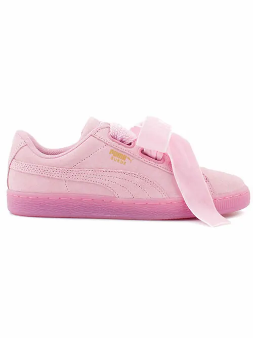 Кроссовки suede heart reset 'prism pink' Puma — изображение 2 из 4, розовый