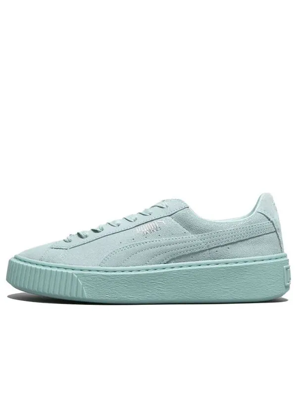 Кроссовки basket platform reset 'peppermint green' Puma — изображение 1 из 4, зеленый