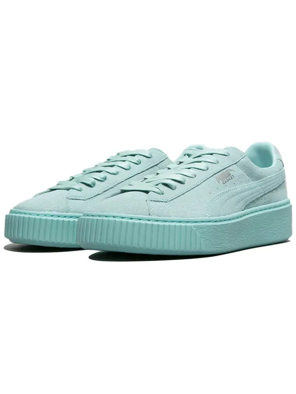 Кроссовки basket platform reset 'peppermint green' Puma — изображение 3 из 4, зеленый