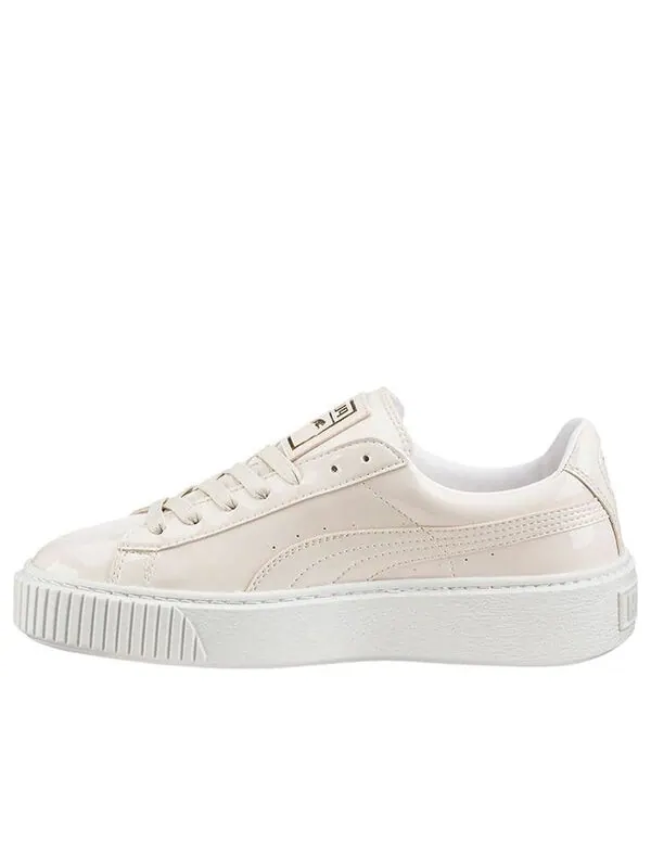 Кроссовки basket platform patent leather Puma — изображение 1 из 4, бежевый