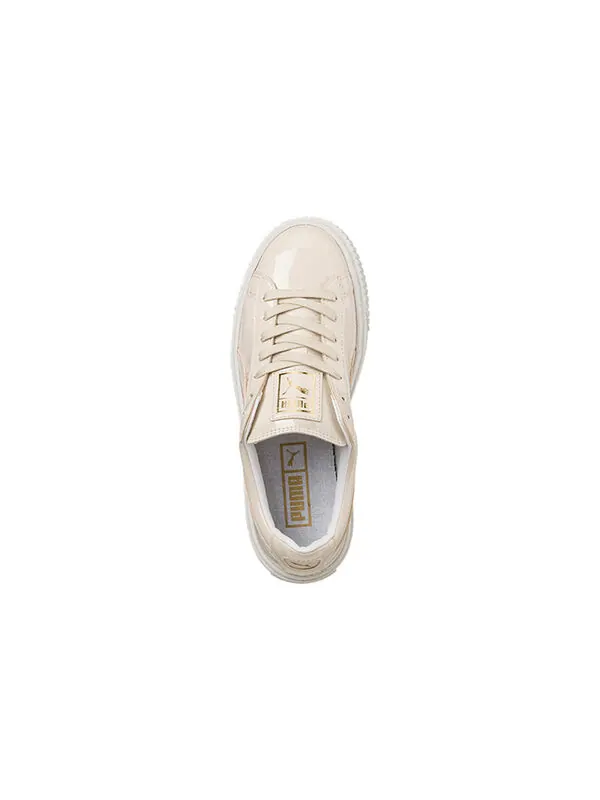 Кроссовки basket platform patent leather Puma — изображение 3 из 4, бежевый