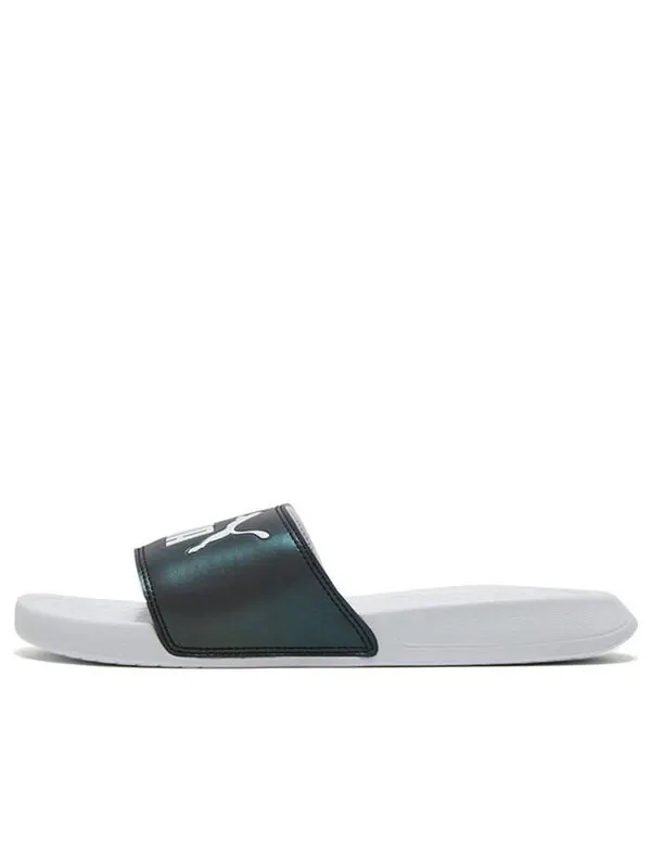 Тапочки popcat swan slipper Puma — изображение 1 из 4, золотистый серебристый