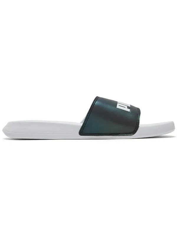 Тапочки popcat swan slipper Puma — изображение 2 из 4, золотистый серебристый