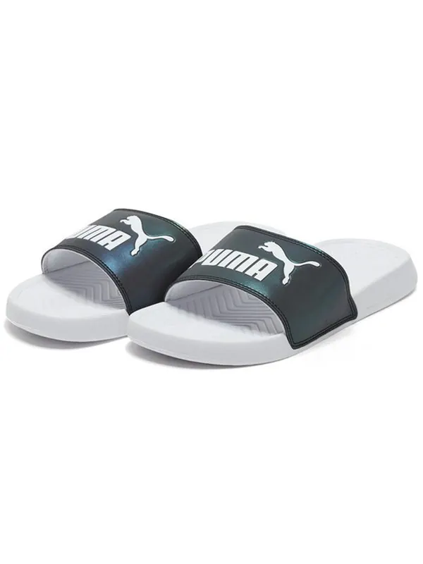 Тапочки popcat swan slipper Puma — изображение 3 из 4, золотистый серебристый