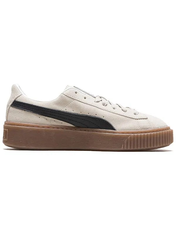 Кроссовки suede platform core 'whisper white black' Puma — изображение 2 из 4, белый/черный