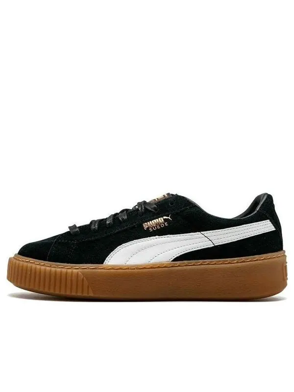 Кроссовки suede platform 'black gum' Puma — изображение 1 из 4, черный/белый