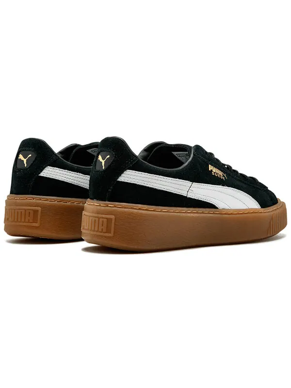 Кроссовки suede platform 'black gum' Puma — изображение 3 из 4, черный/белый