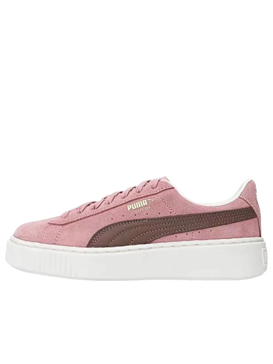 Кроссовки (WMNS) PUMA Suede Platform Core 'Pink Brown' — изображение 1 из 4, розовый