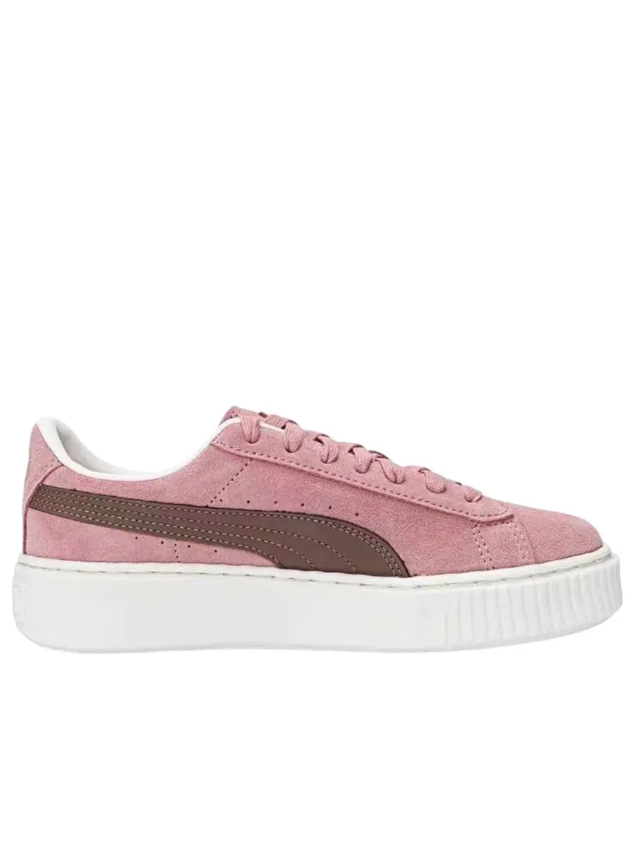 Кроссовки (WMNS) PUMA Suede Platform Core 'Pink Brown' — изображение 2 из 4, розовый