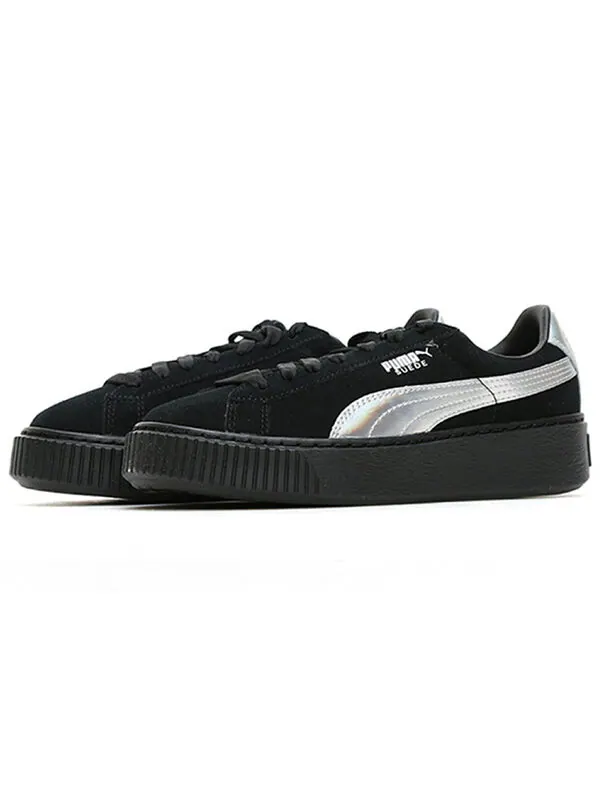 Кроссовки suede platform 'black/silver' Puma — изображение 2 из 4, черный