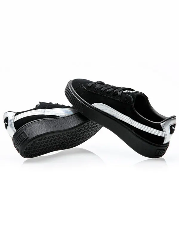 Кроссовки suede platform 'black/silver' Puma — изображение 4 из 4, черный